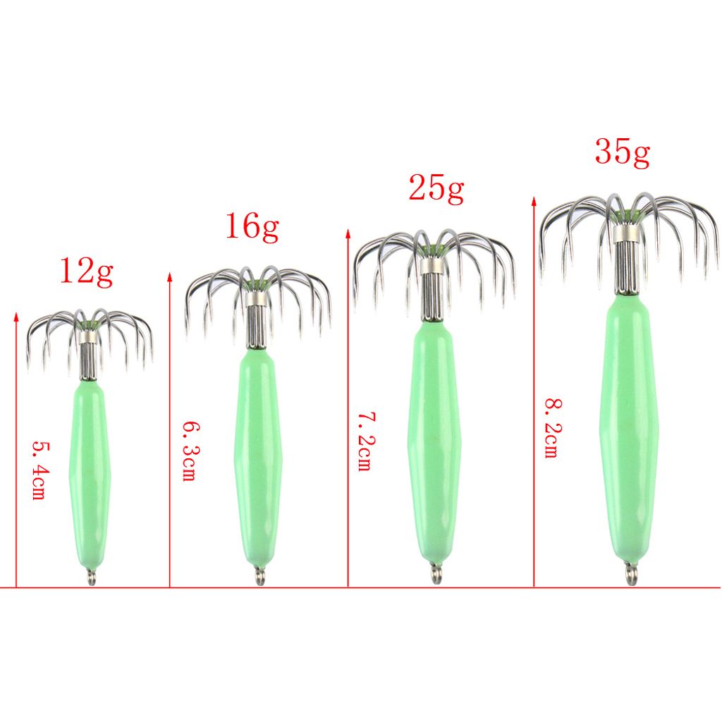 2pcs Shrimp Prawn   Squid Jigs Hooks Freshwater Saltwater