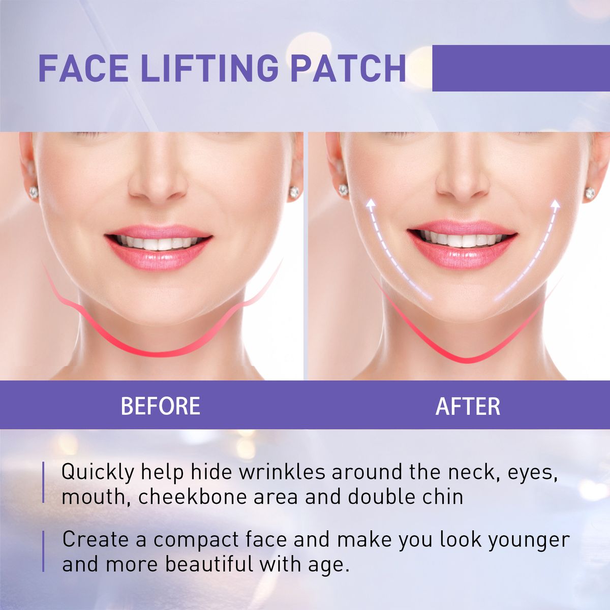 40Pcs V Shape Face Lift Tape Instant Tightening Stickers