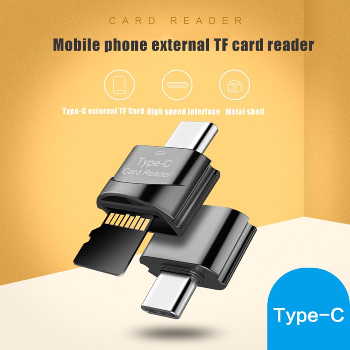 Card Reader Convenient Mini Zinc Alloy High Speed-Silver