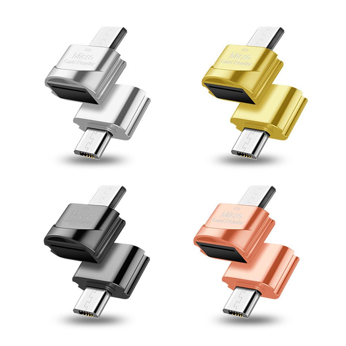 Card Reader Convenient Mini Zinc Alloy High Speed-Silver