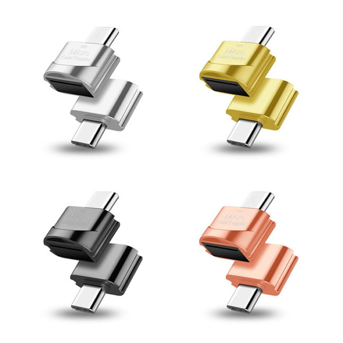 Card Reader Convenient Mini Zinc Alloy High Speed-Silver
