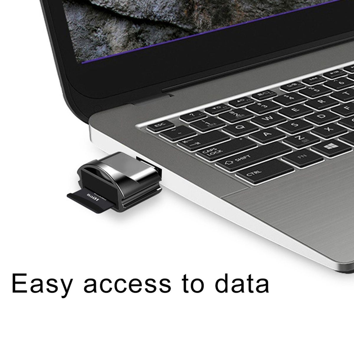 Card Reader Convenient Mini Zinc Alloy High Speed-Silver