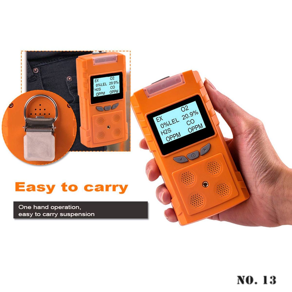 4 In 1 Gas Meter Oxygen Hydrogen Sulfide Carbon Monoxide Combustible Gas Leak Detector Multi Gas Detector For O2 H2S CO