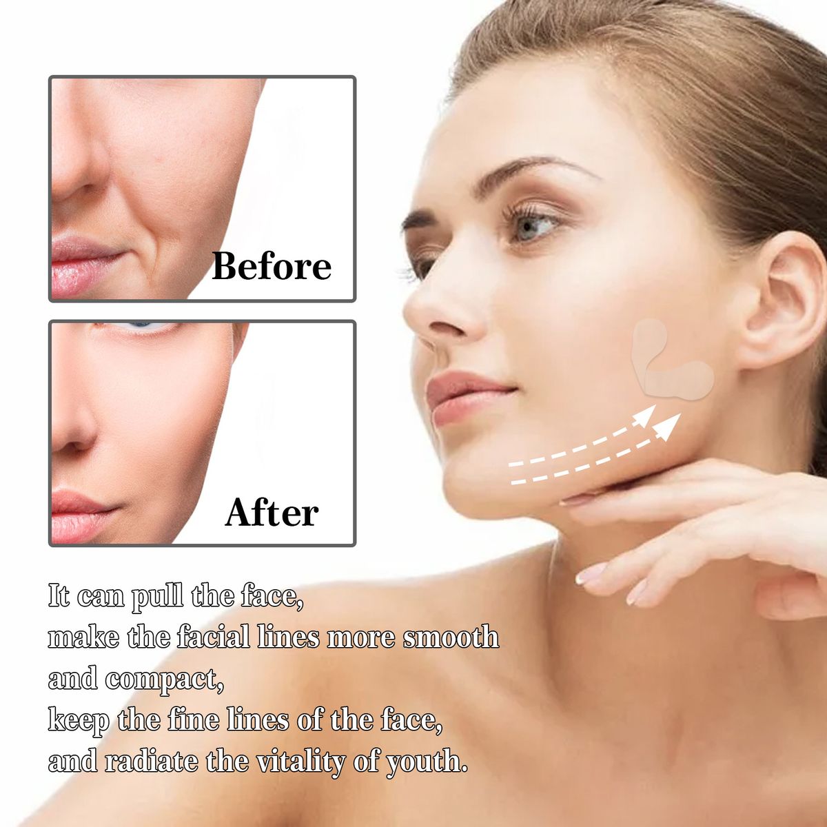 40Pcs Face Lift Tape V-shaped Tighten Skin Invisible Patch