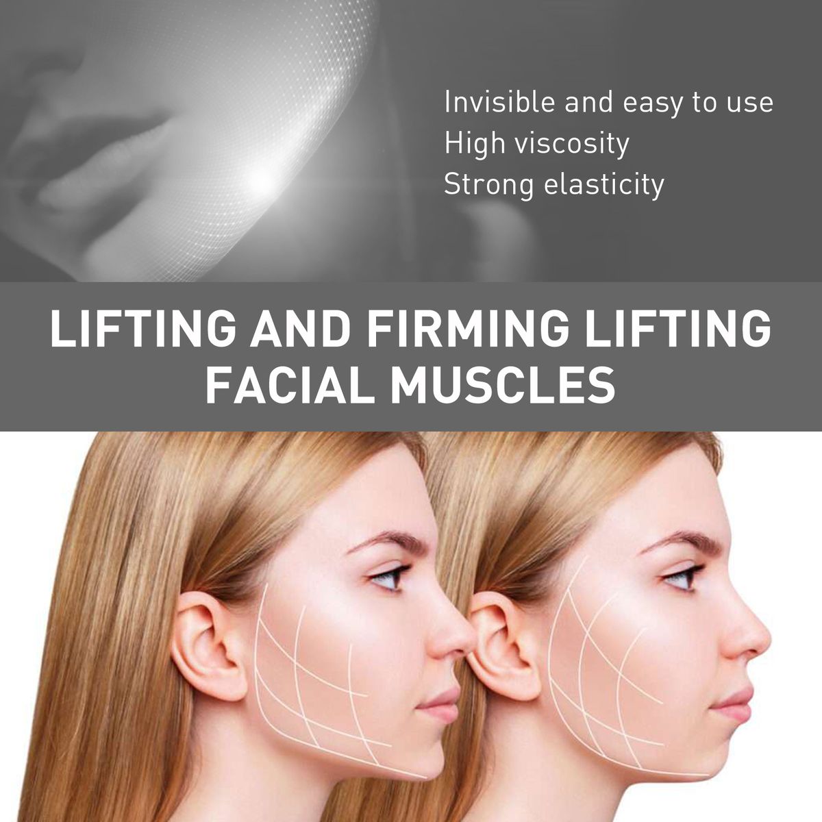 40Pcs Face Lift Tape V-shaped Tighten Skin Invisible Patch