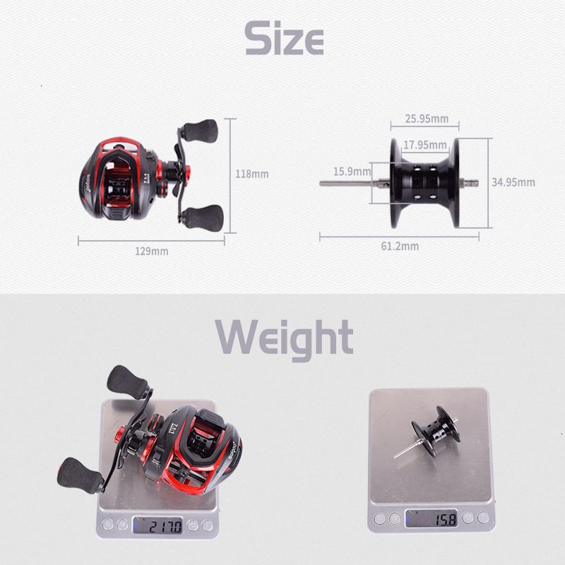 Saigao Kunkka 7.1:1 Baitcasting Fishing Reel Left Right Low