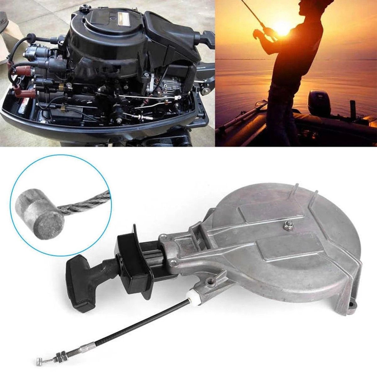 Outboard Pull Starter Assembly for Yamaha Pioneer 2 Stroke