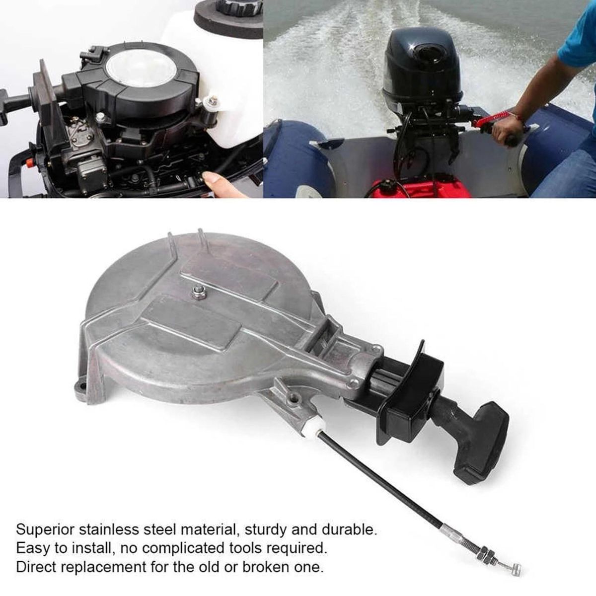 Outboard Pull Starter Assembly for Yamaha Pioneer 2 Stroke