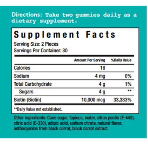Beauty Gummy  W Biotin 10,000Mcg, 30 Servings