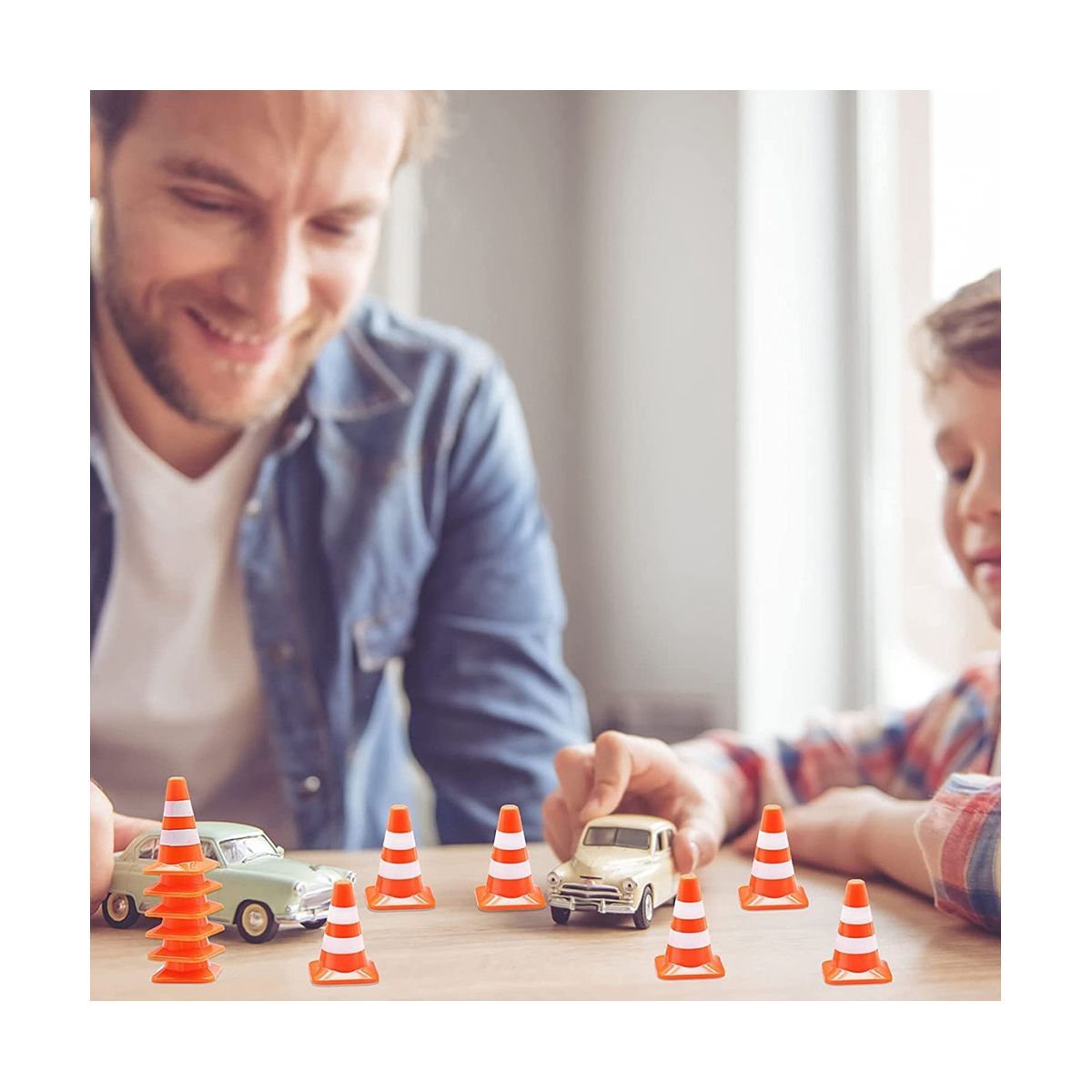 14 Pieces Mini Simulation Safety Cone Road Parking Signs