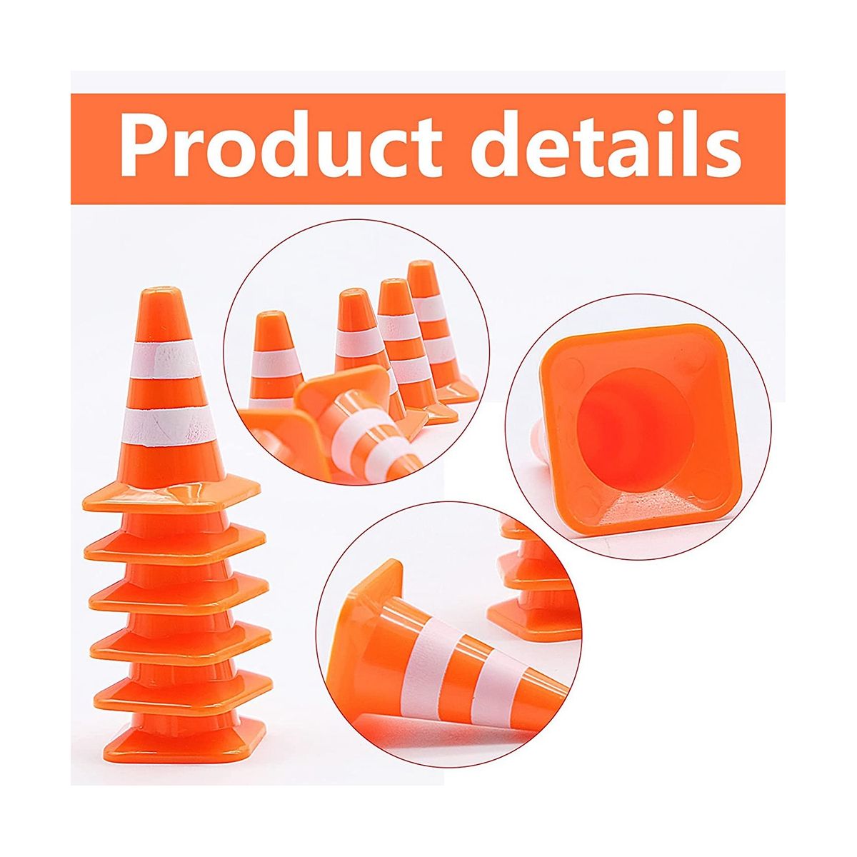 14 Pieces Mini Simulation Safety Cone Road Parking Signs
