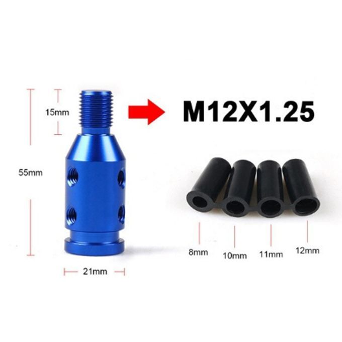Aluminum Shift Knob Adapter For BMW/Mini Non Threaded Shifters 12x1