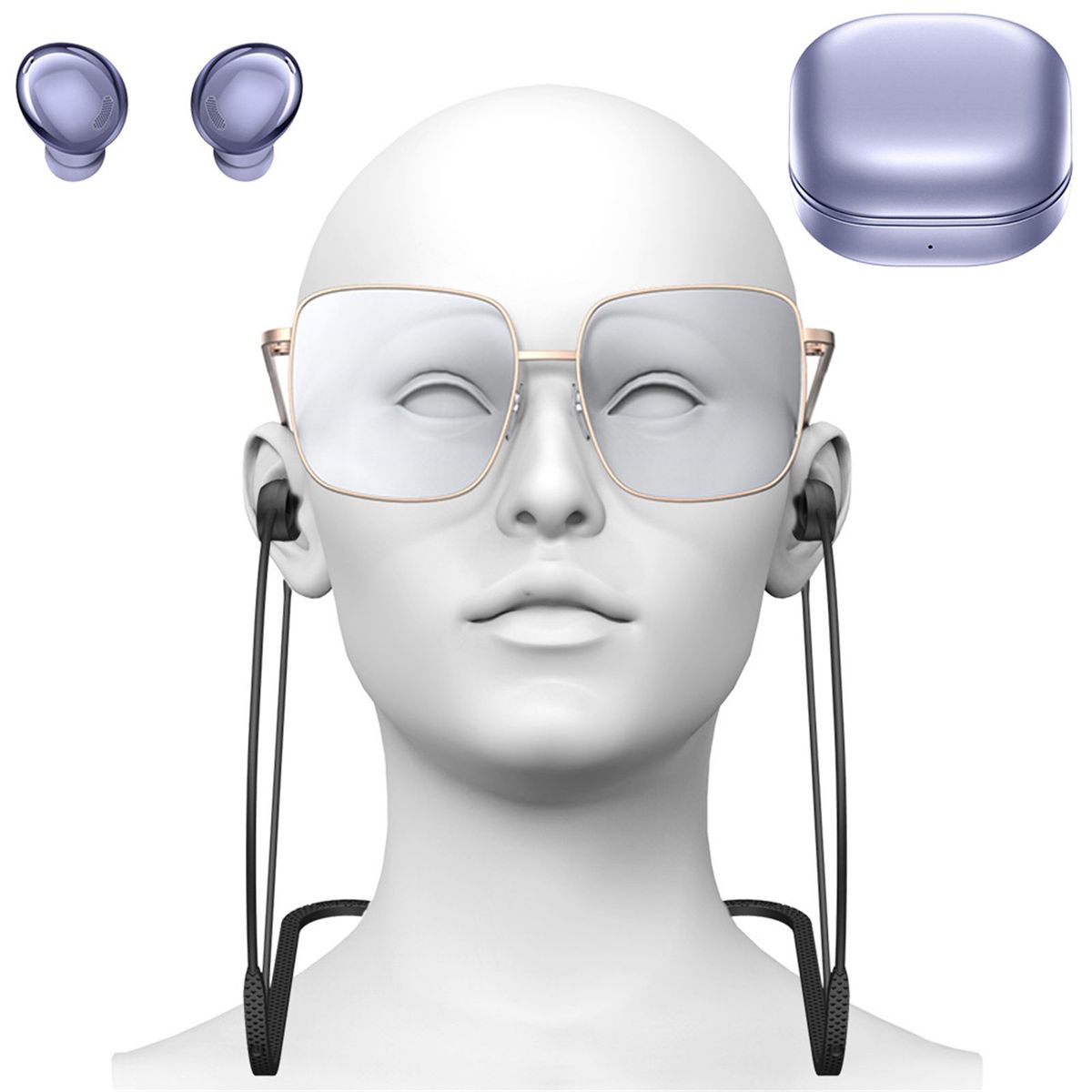 Wireless Headphones Sunglasses Anti-loss Lanyard Easy To Use