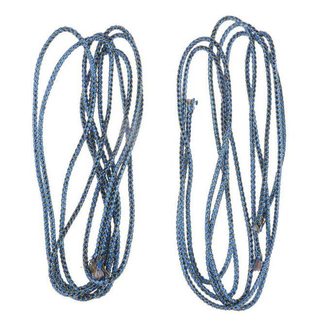 2pcs Holographic Elastic Mylar Cord Braid Flash Tubing For Fly Blue