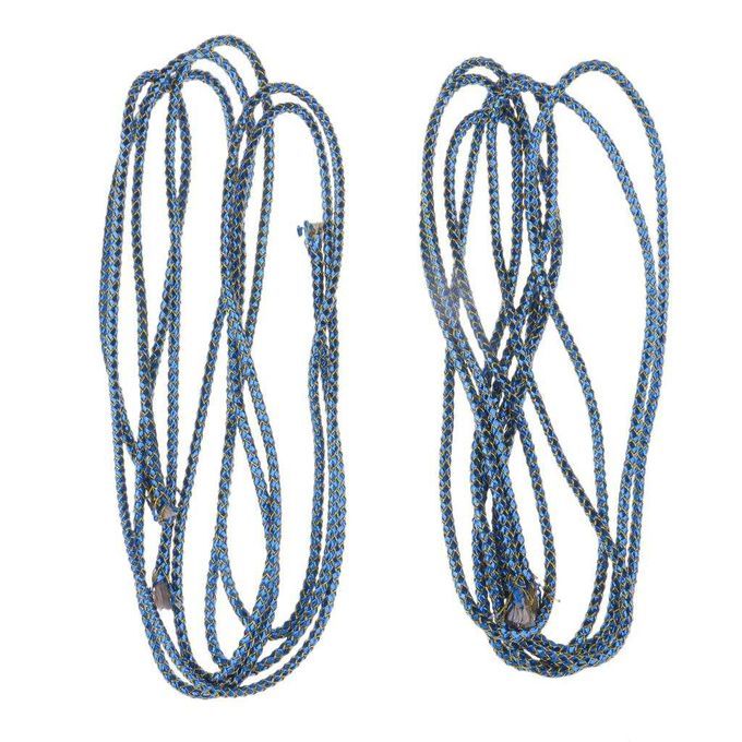 2pcs Holographic Elastic Mylar Cord Braid Flash Tubing For Fly Blue