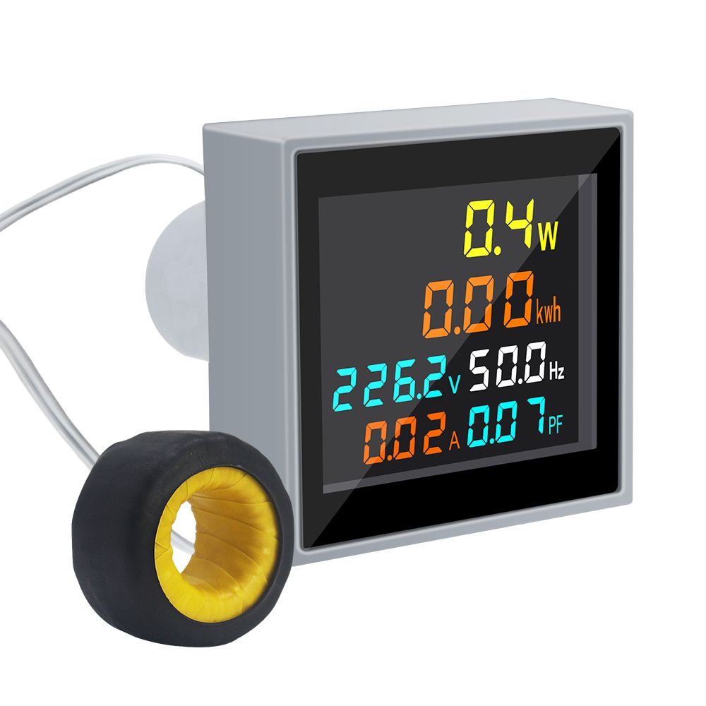AC Power Energy Meter 110V 220V 100A Voltmeter Ammeter Wattmeter Frequency Tester HD LCD Display Power Factor Volt Amp Monitor
