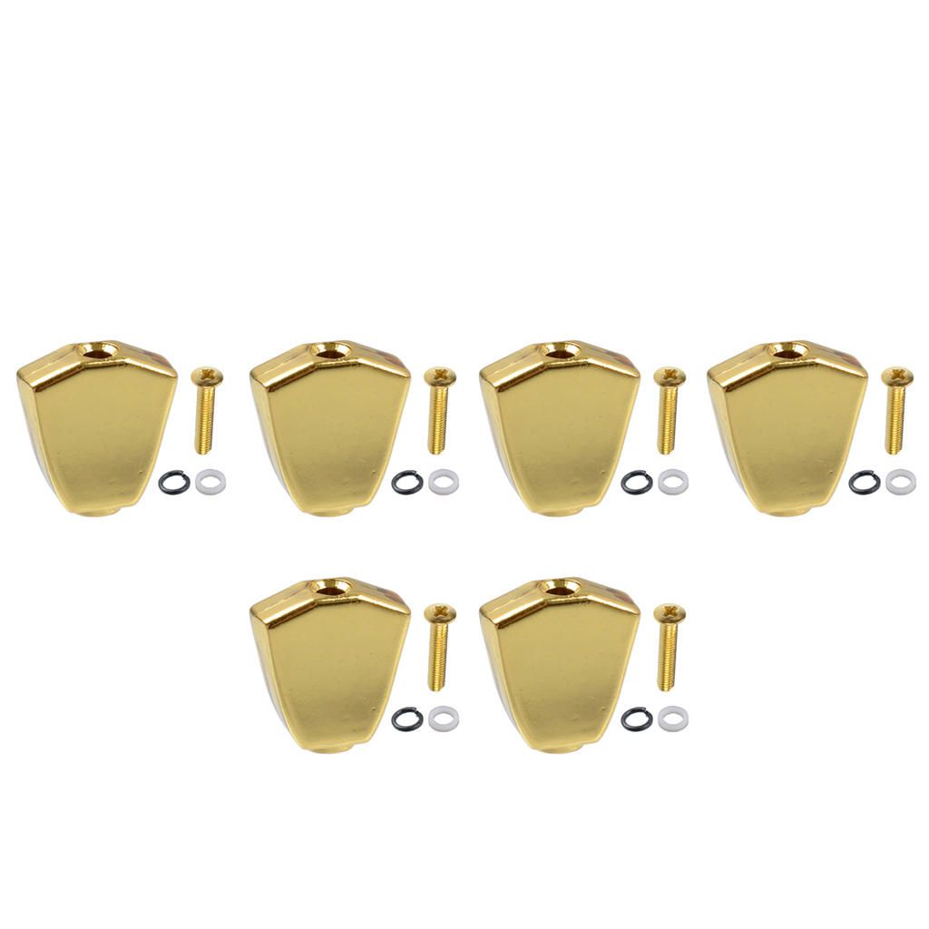 6 Sets Tuning Key Button   Screws Spring Washer For Electric Gold
