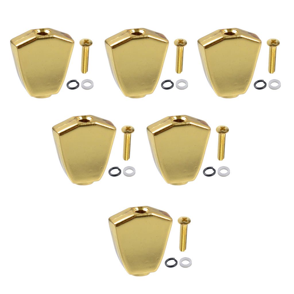 6 Sets Tuning Key Button   Screws Spring Washer For Electric Gold