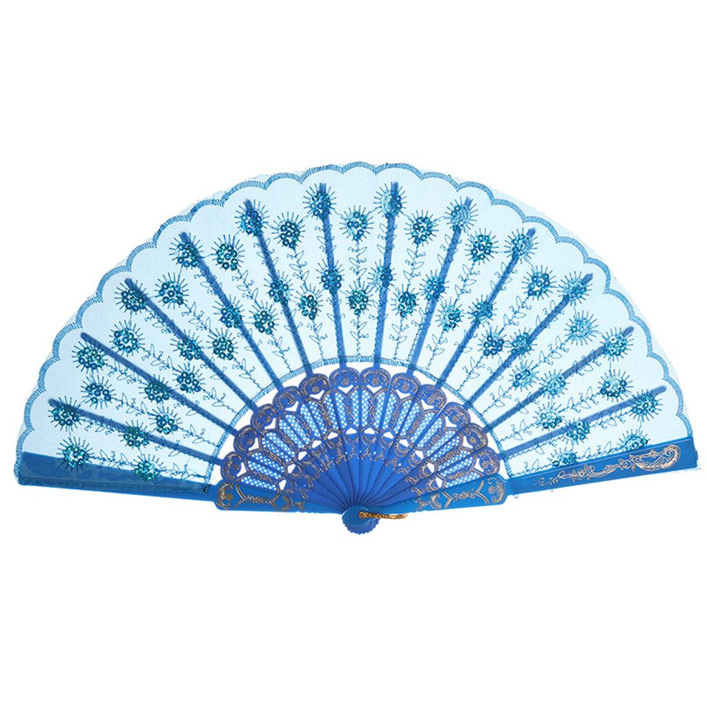 Folding Wedding Silk Held Chinese Best Style Flower New330 Hand Lace Party Dance Fan