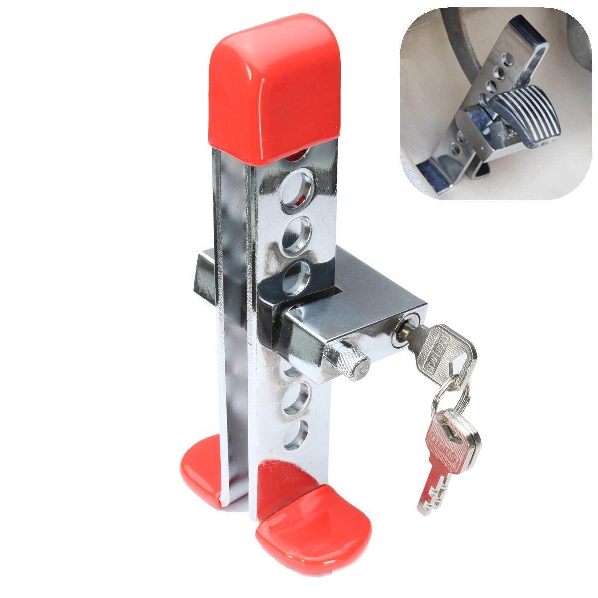 Universal Car Auto Brake Clutch Throttle Steering Wheel Lock Anti-theft Security