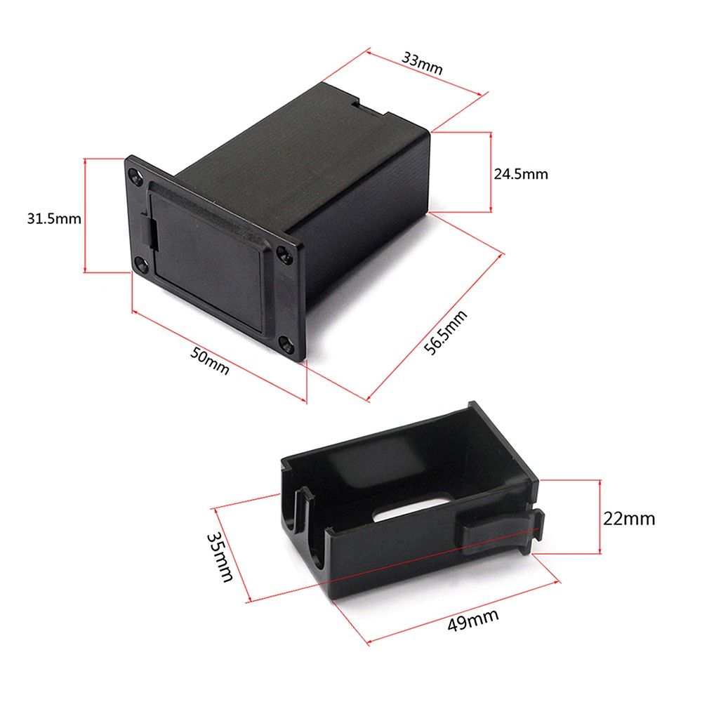 9V Battery Case Holder Box Compartment For Acoustic Guitar