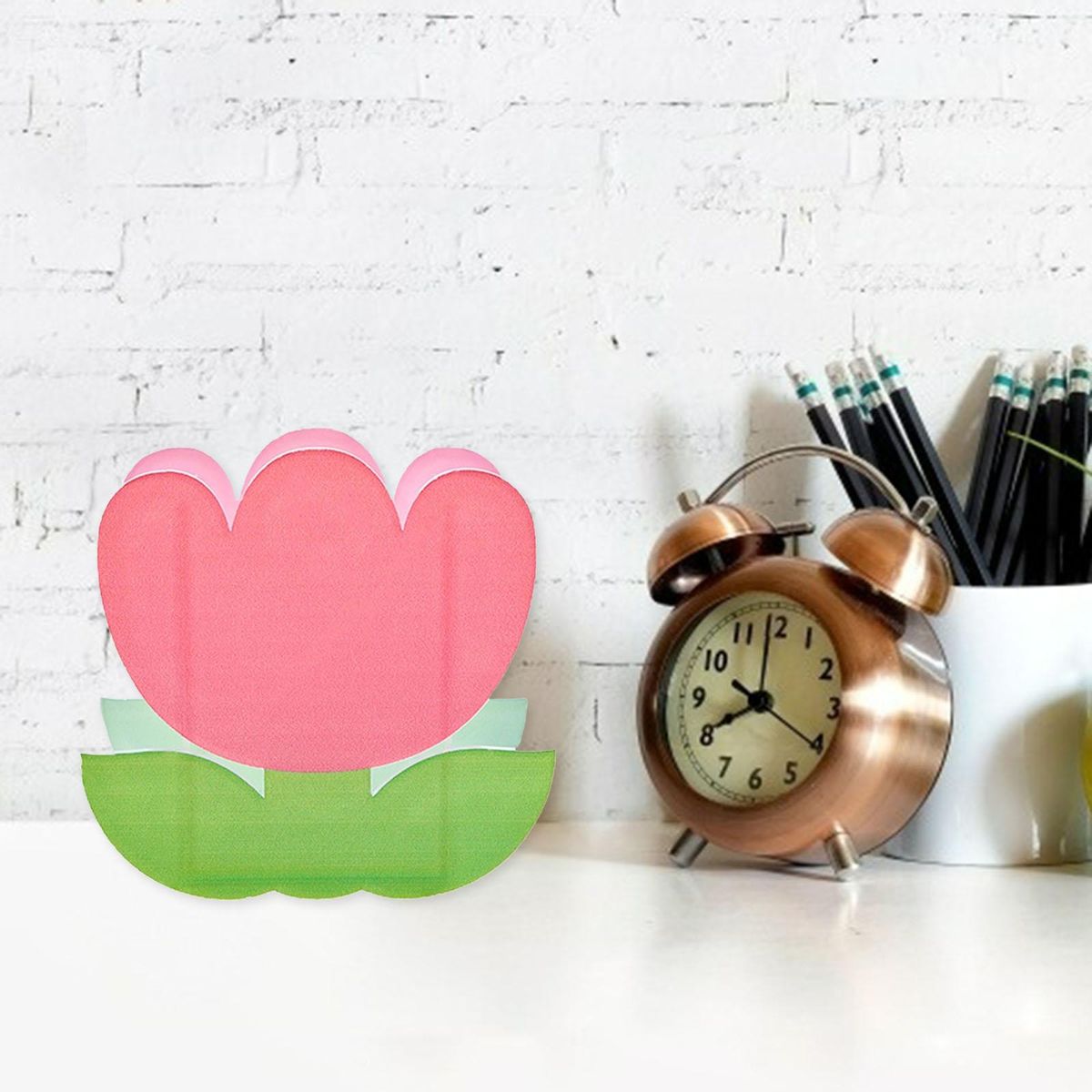 Decorative Acrylic Pen Holder Makeup Brush Holder Flower