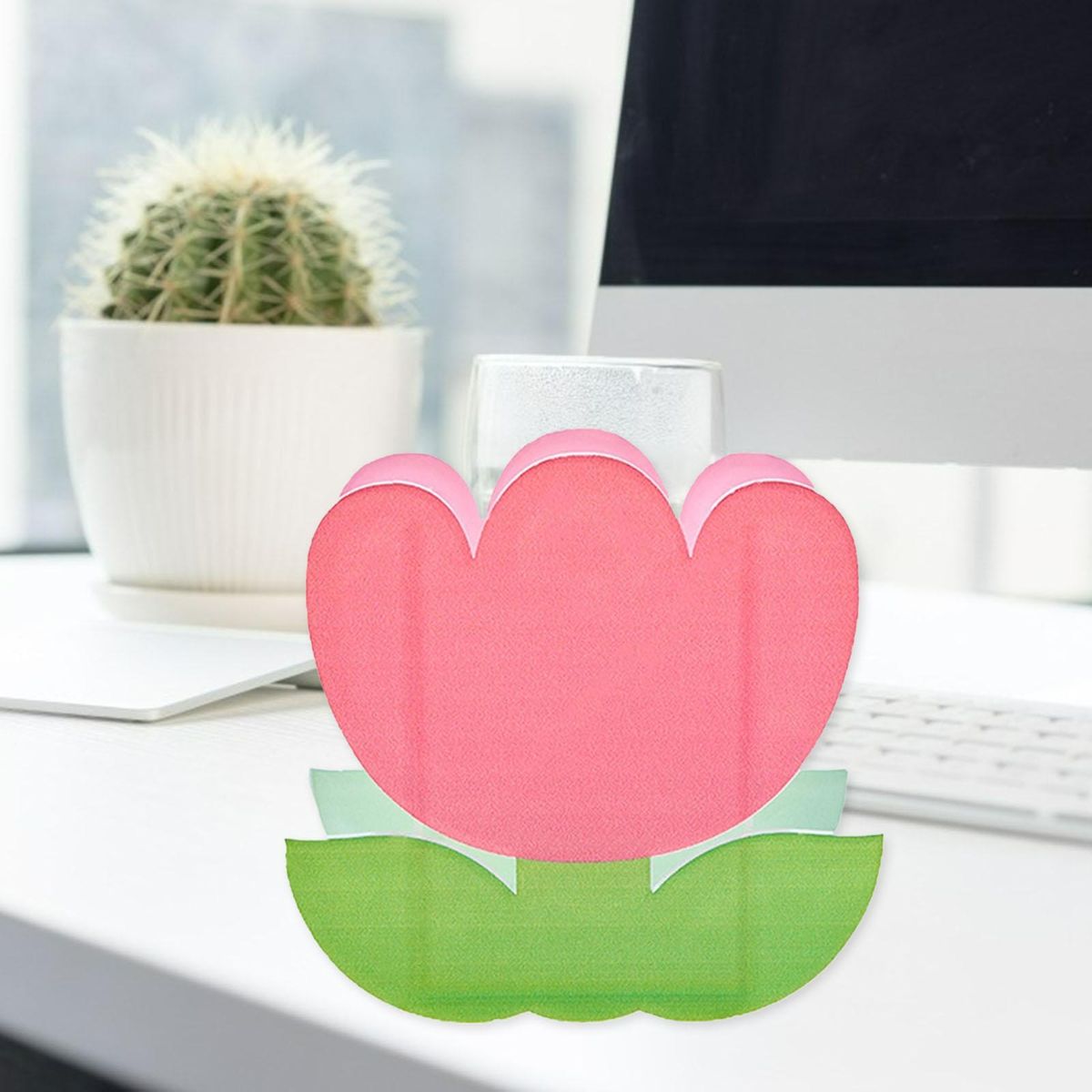 Decorative Acrylic Pen Holder Makeup Brush Holder Flower