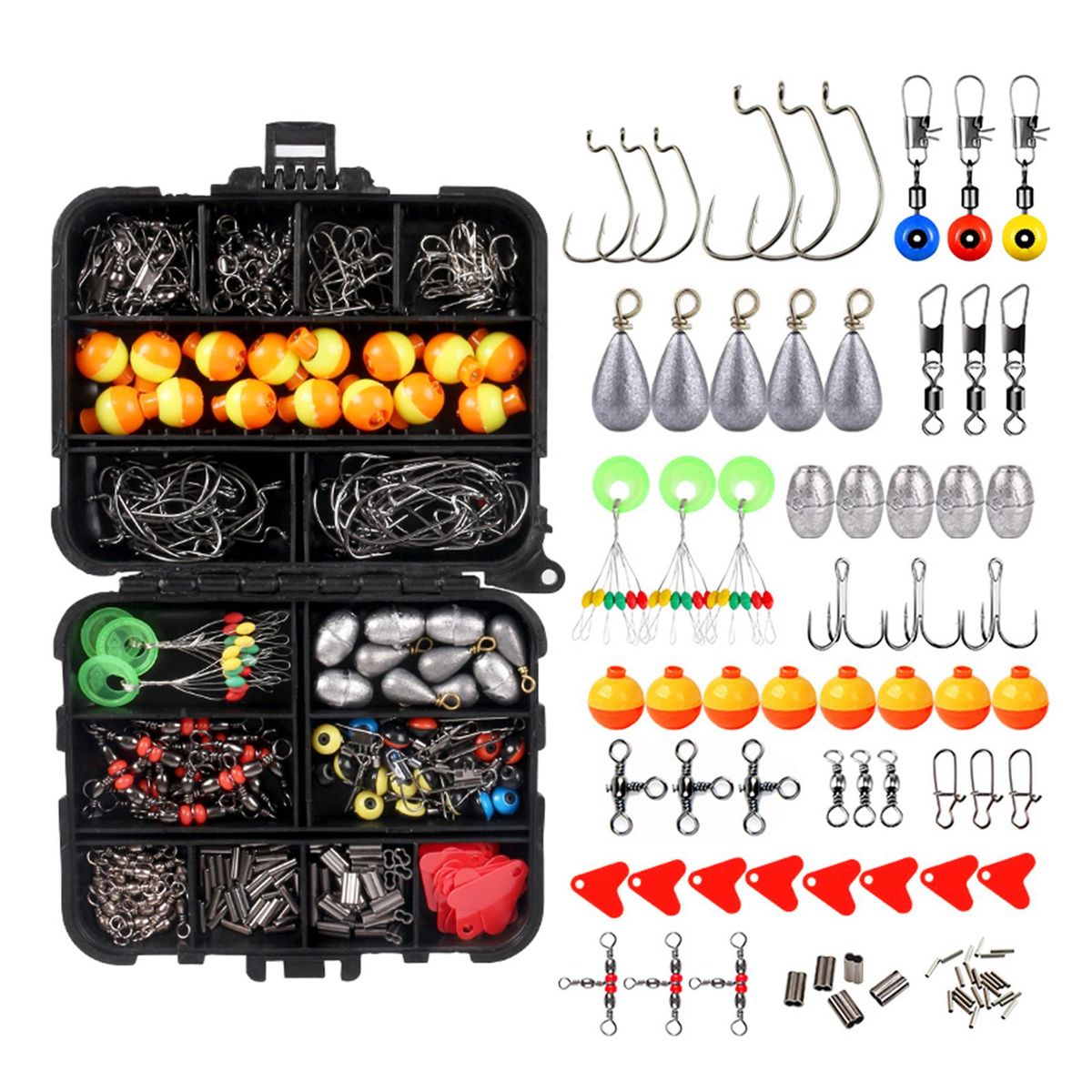 263x Fishing Accessories Including Fishing Leaders Pliers