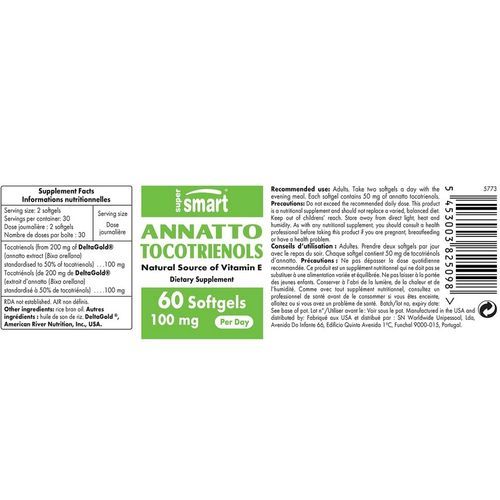 Vitamin E Tocotrienols.Annatto Tocotrienols 60 Softgel