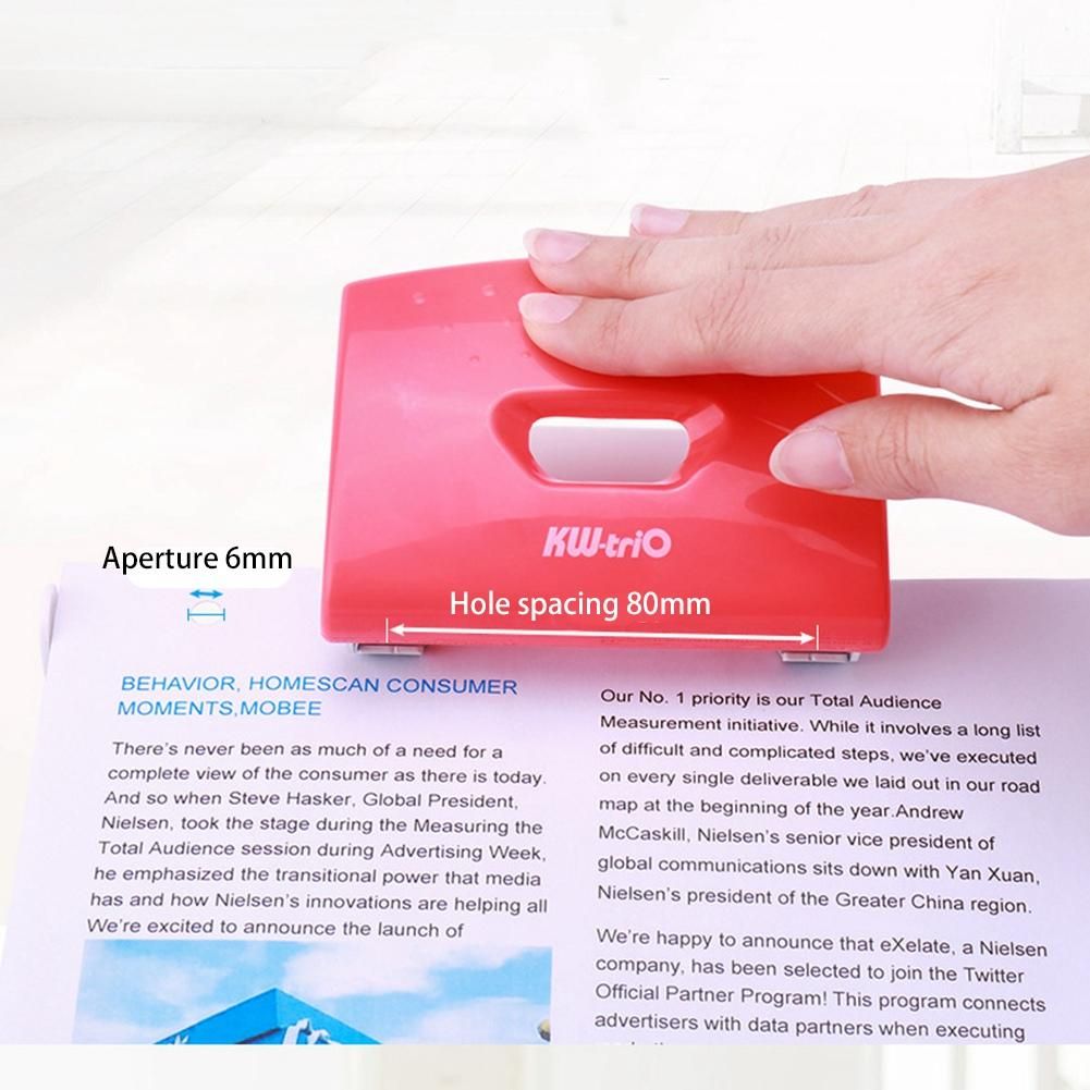 KW-TRIO 2-Hole Paper Puncher DIY Loose Leaf Hole Punch