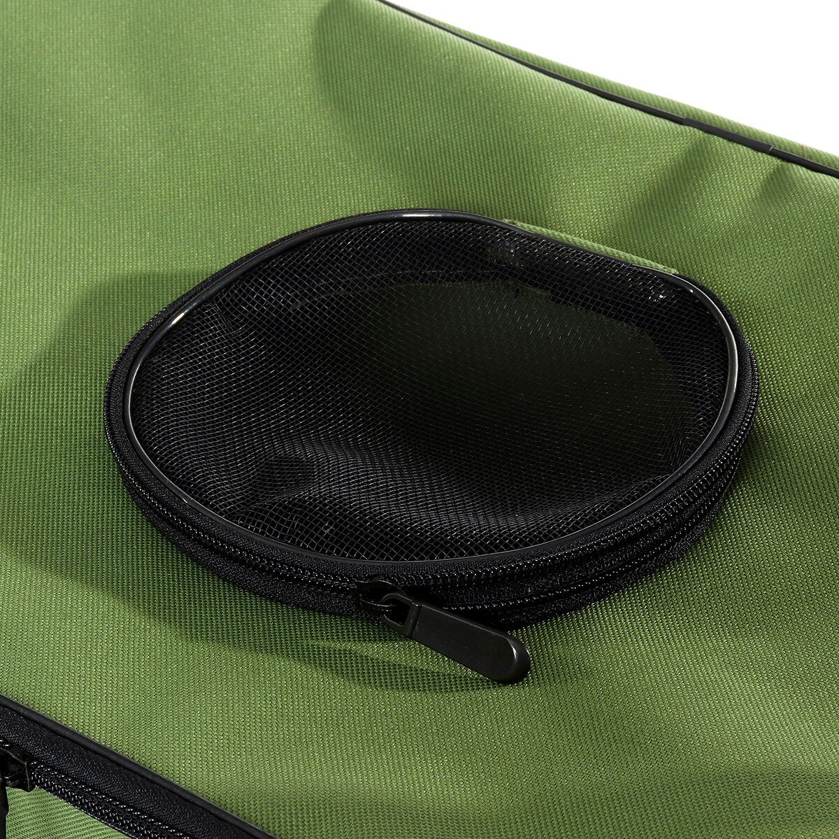 (GREEN/BLUE) Thickened-Canvas Waterproof Portable Foldable Bucket Folding Tank Live Fish Bait Storage Box Water Basin For Camping Green