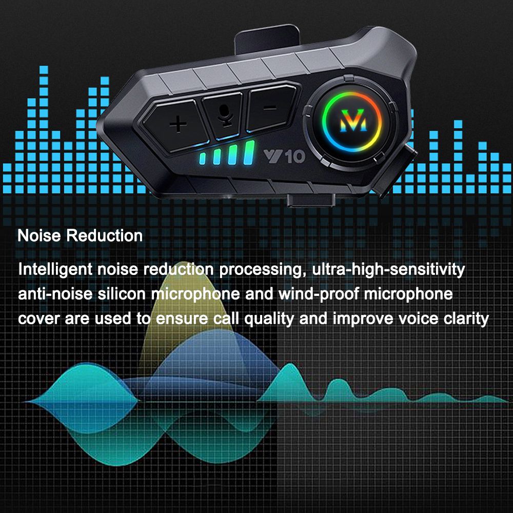 Motorcycle Helmet Headset BT5.3 Noise Reduction Headphone
