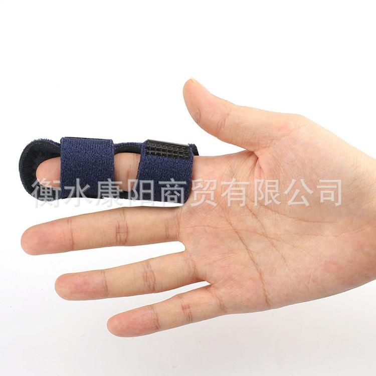 Finger fixed sleeve finger fracture fixed belt joint dislocation sprain auxiliary glove finger fixed splint Adult black One size fits all
