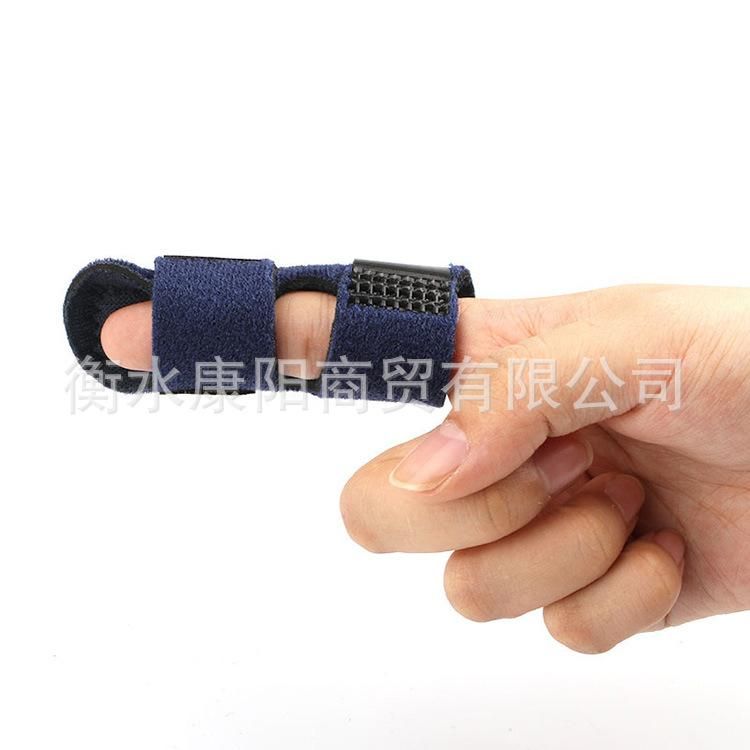 Finger fixed sleeve finger fracture fixed belt joint dislocation sprain auxiliary glove finger fixed splint Adult black One size fits all