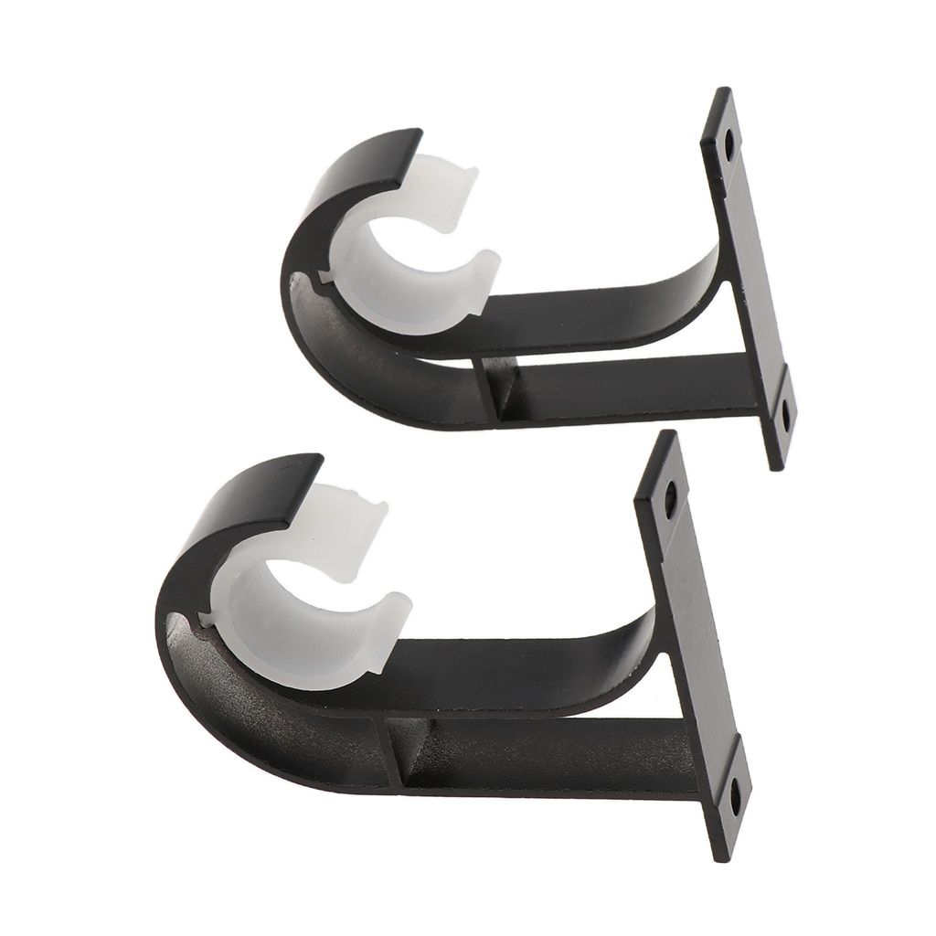 2 Pcs Curtain Rod Bracket Curtain Pole Support Bracket Top