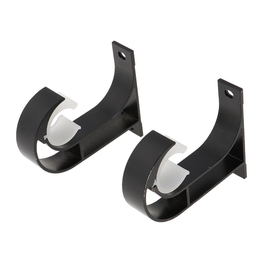2 Pcs Curtain Rod Bracket Curtain Pole Support Bracket Top