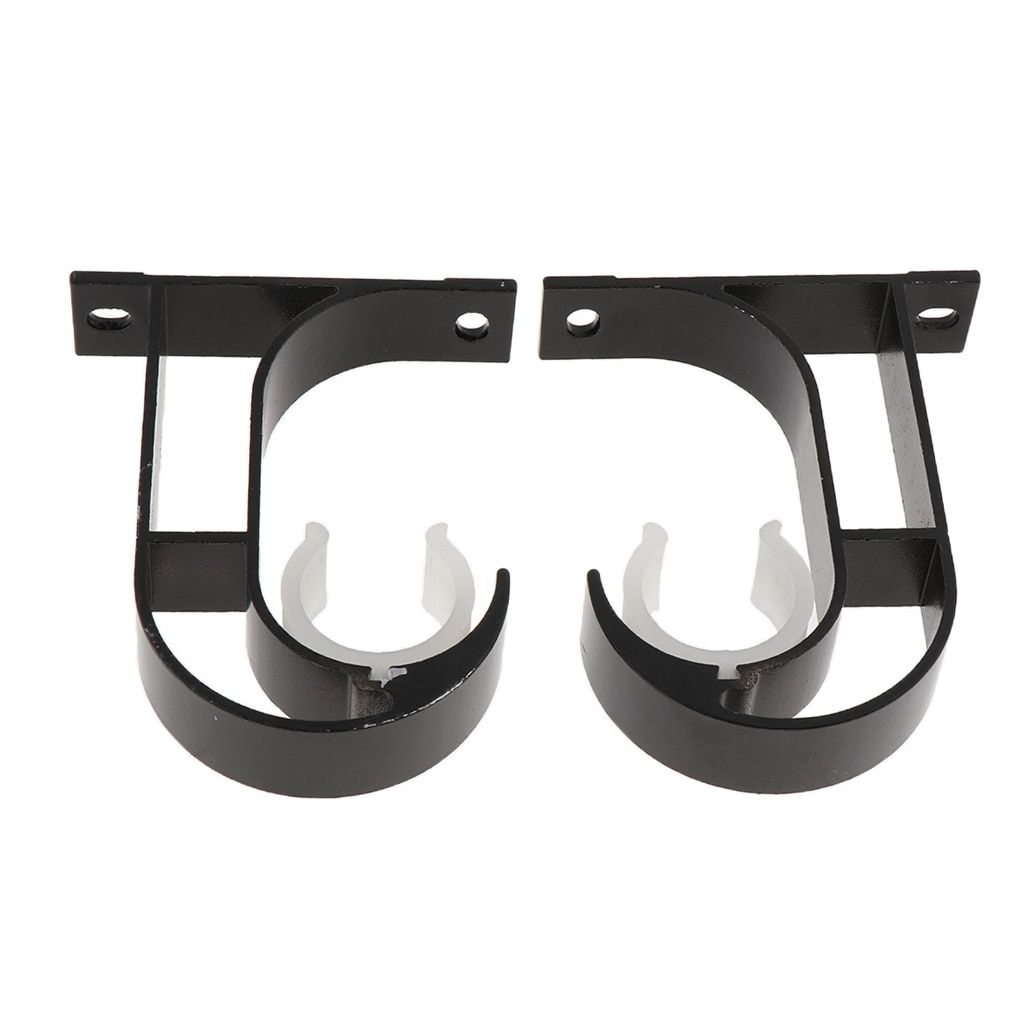 2 Pcs Curtain Rod Bracket Curtain Pole Support Bracket Top
