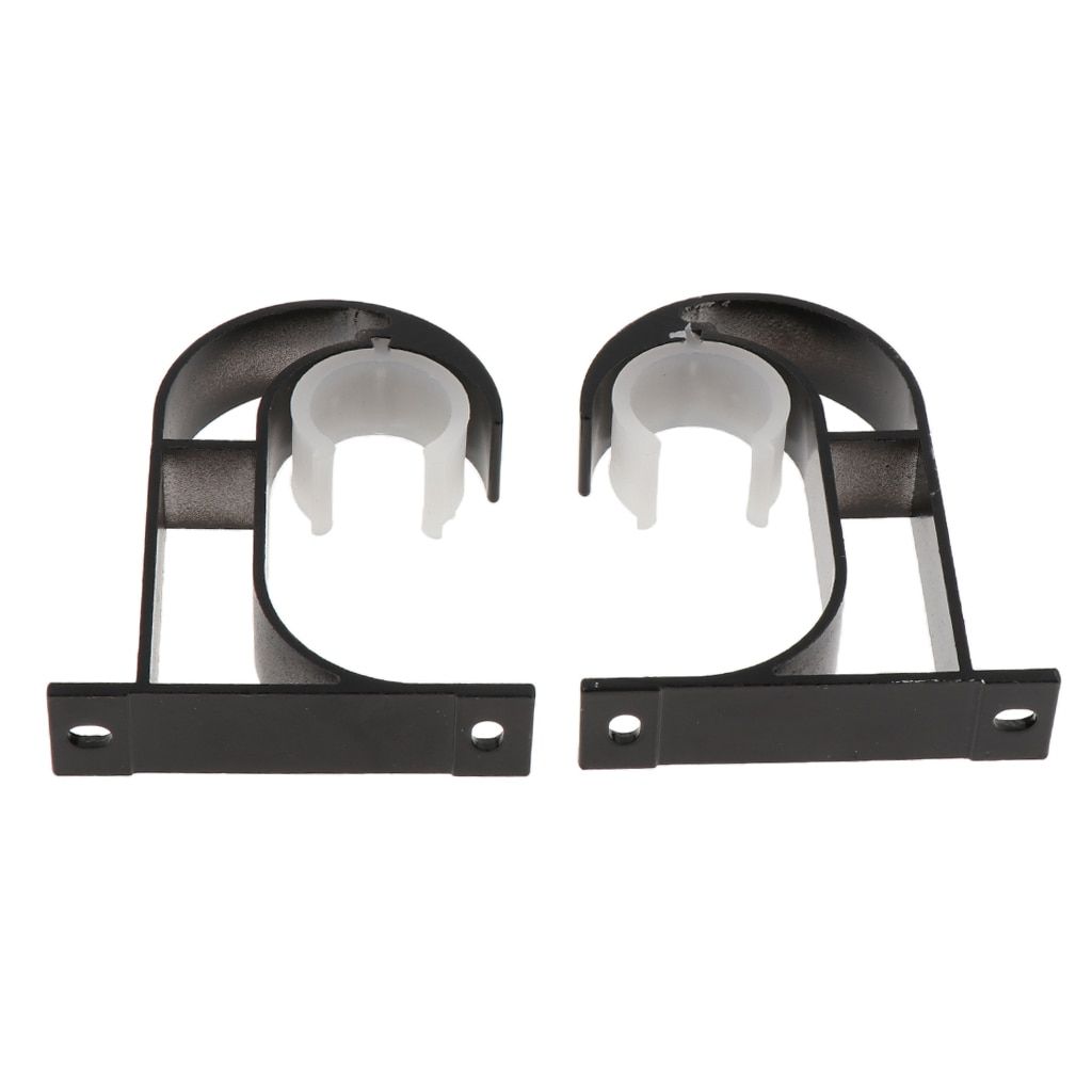 2 Pcs Curtain Rod Bracket Curtain Pole Support Bracket Top