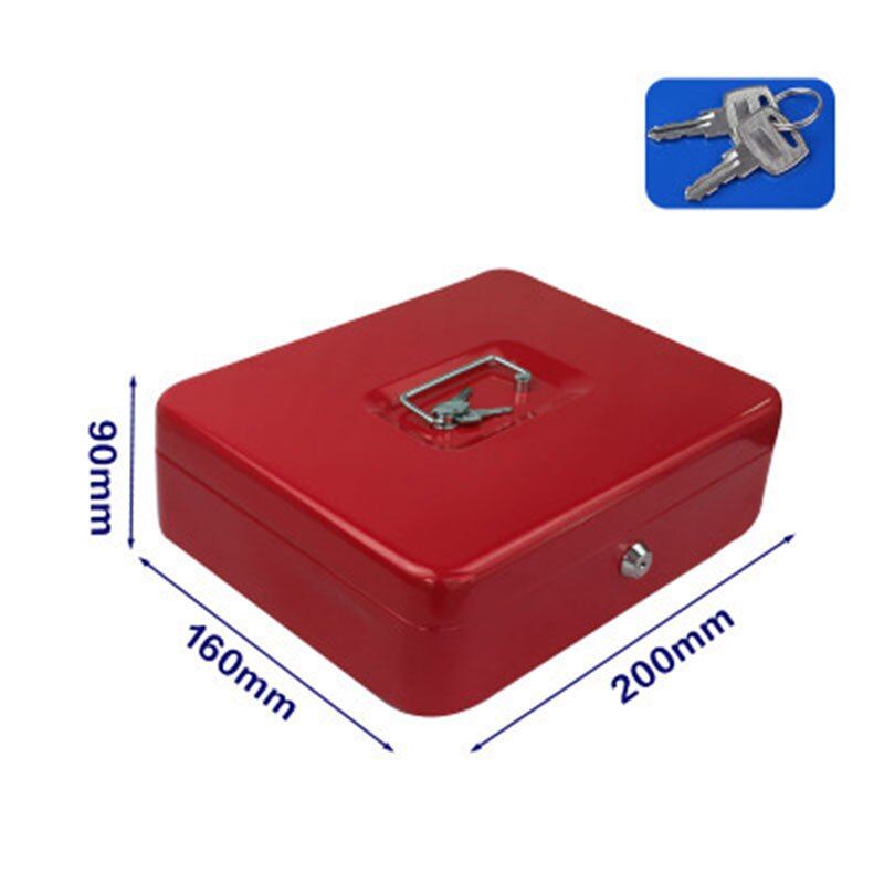 Home Store Steel Mini Cash Box Portable Key Cabinet Safe Deposit Box Safe Money Box Storage Box Hidden Coin Money Jewelry
