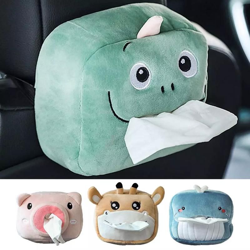 Cute Plush Removable Tissue Boxes Cover Napkin Tissue Paper Boxes Holder For Car Home Garden Kitchen Storage Organization Cases