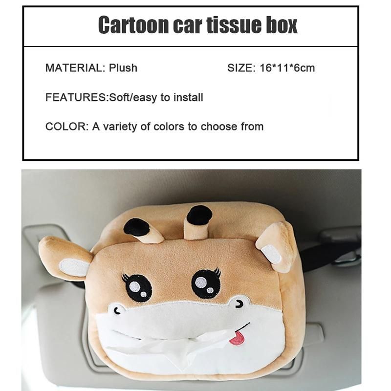 Cute Plush Removable Tissue Boxes Cover Napkin Tissue Paper Boxes Holder For Car Home Garden Kitchen Storage Organization Cases