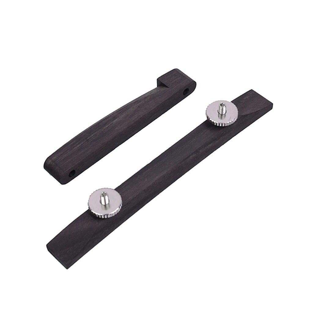 High Quality Electric Bass Roller Saddle Bridge Tailpiece For Archtop Jazz Guitar Parts Accessories - Black