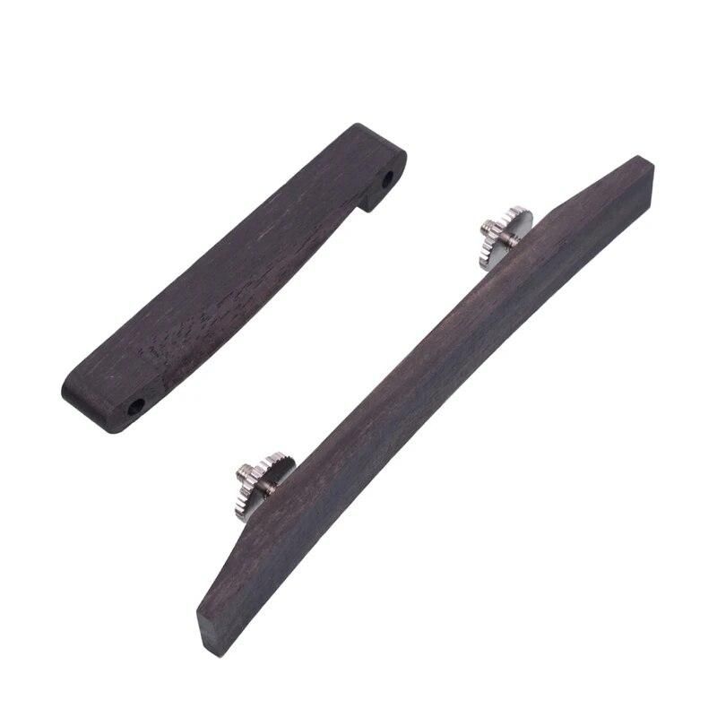 High Quality Electric Bass Roller Saddle Bridge Tailpiece For Archtop Jazz Guitar Parts Accessories - Black