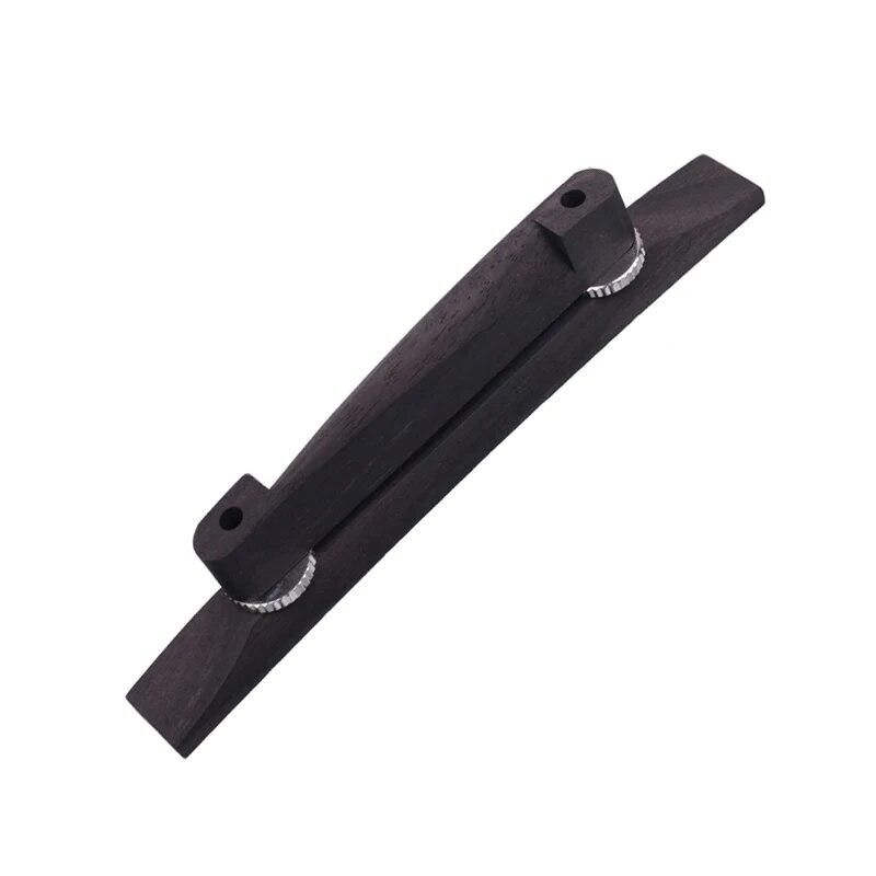 High Quality Electric Bass Roller Saddle Bridge Tailpiece For Archtop Jazz Guitar Parts Accessories - Black