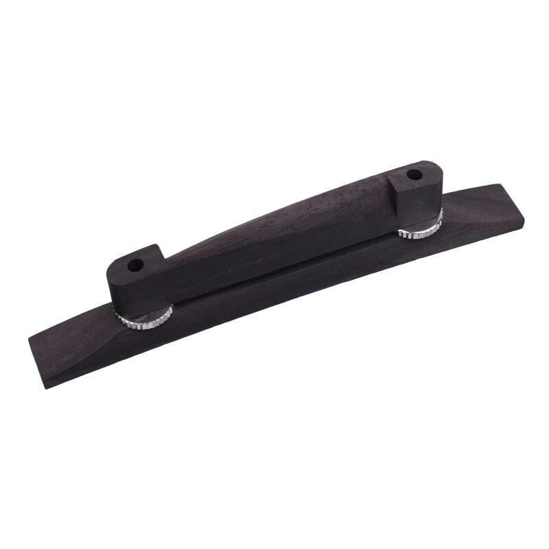 High Quality Electric Bass Roller Saddle Bridge Tailpiece For Archtop Jazz Guitar Parts Accessories - Black