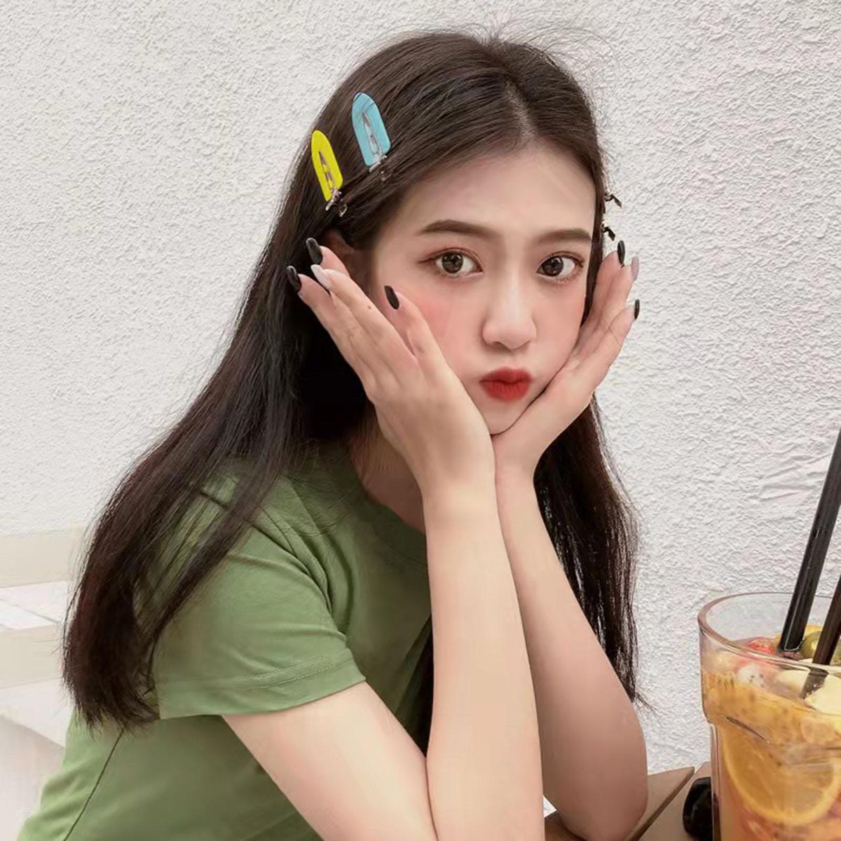 4PCS Candy Color Seamless Hairpin Duckbill Clip Hair Accessories