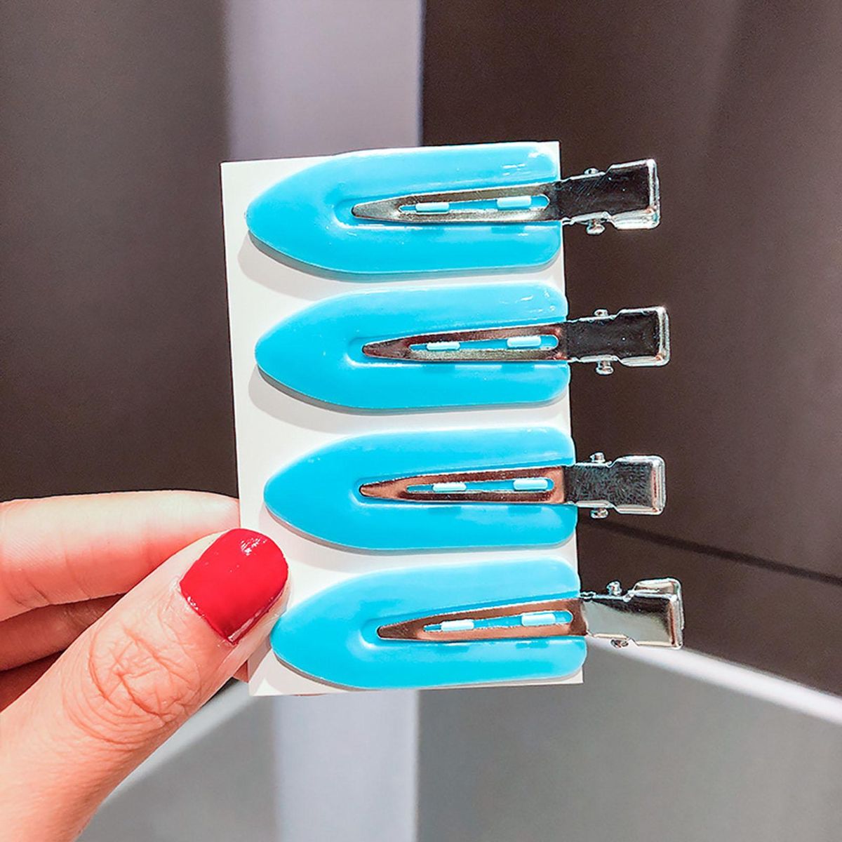 4PCS Candy Color Seamless Hairpin Duckbill Clip Hair Accessories