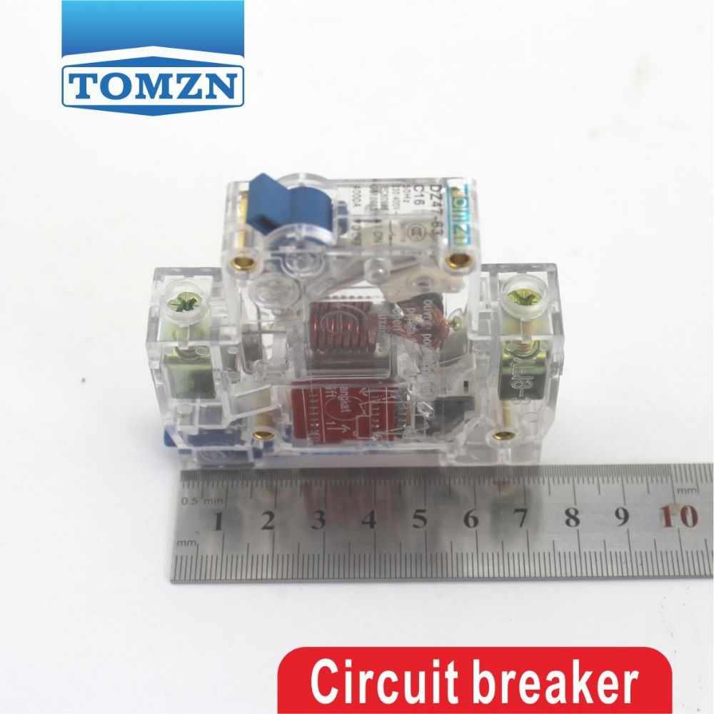 1P 16A Transparent Case Mini Circuit Breaker MCB Good