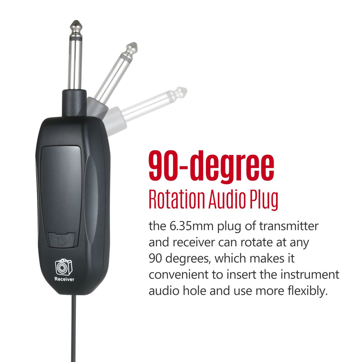 UHF Wireless Transmitter & Receiver 6.35mm Standard Audio