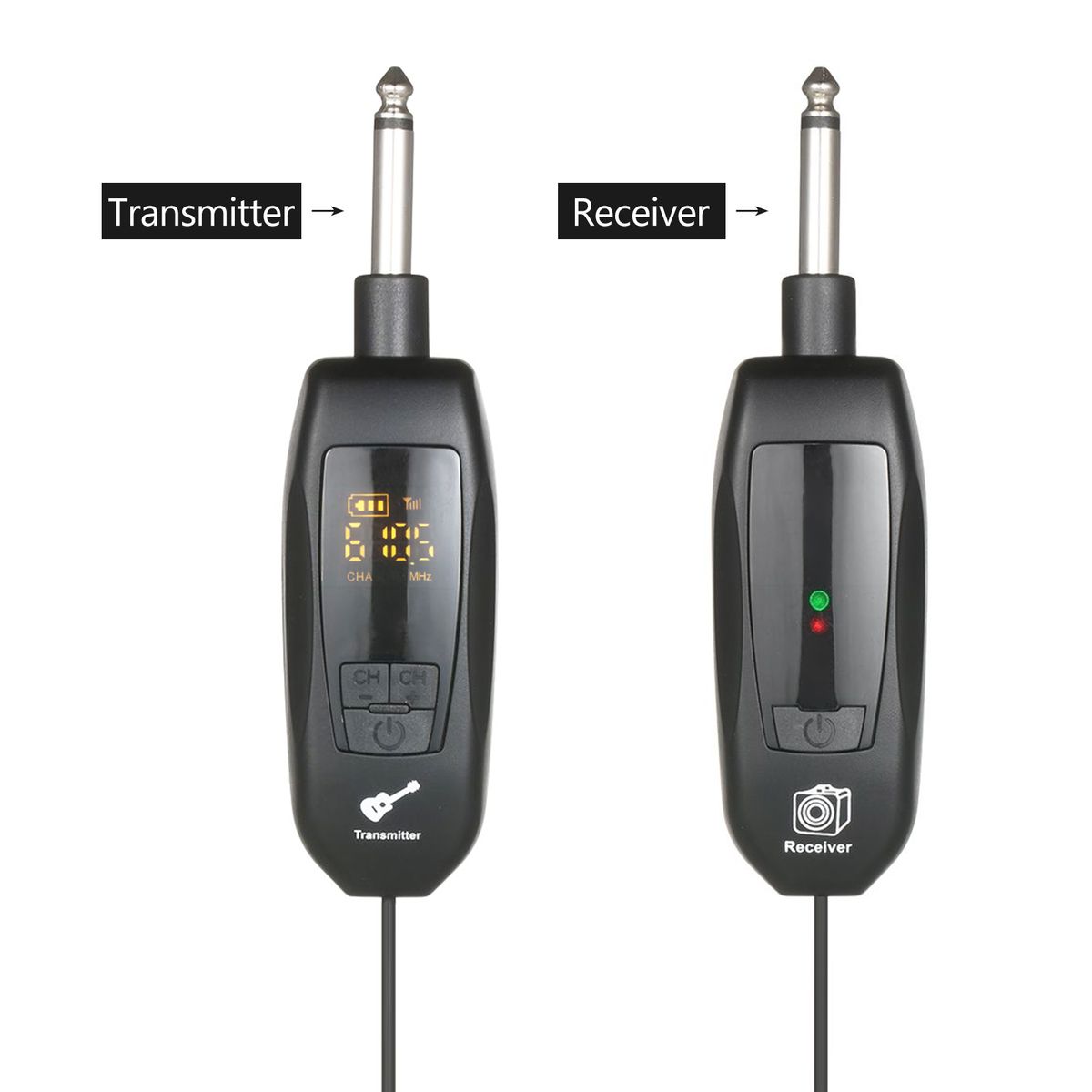 UHF Wireless Transmitter & Receiver 6.35mm Standard Audio